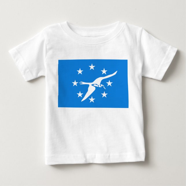 Baby T-Shirt med Flagga av Corpus Christi, USA (Framsida)