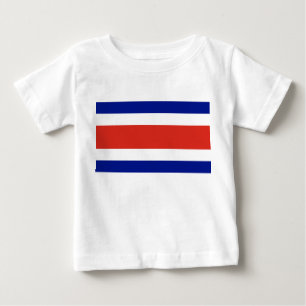 Baby T-Shirt med Flagga av Costa Rica