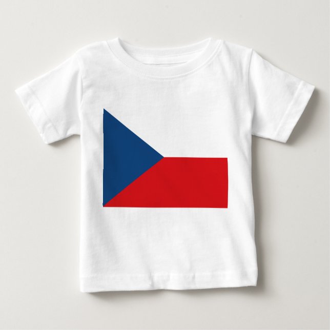 Baby T-Shirt med Flagga av Czechia (Framsida)
