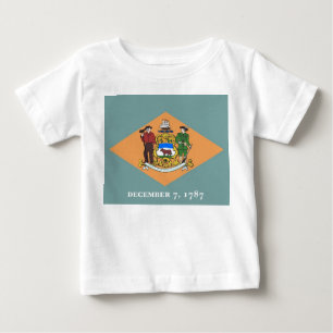 Baby T-Shirt med Flagga av Delaware
