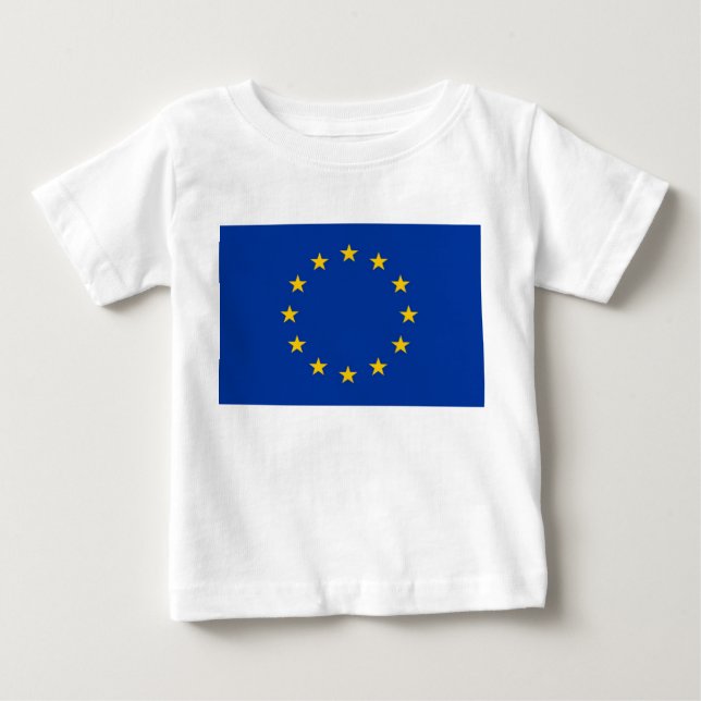 Baby T-Shirt med Flagga av Europeiska unionen (Framsida)