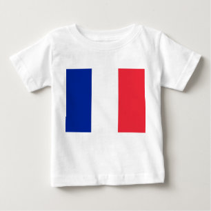 Baby T-Shirt med Flagga av Frankrike