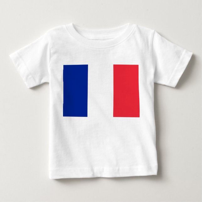 Baby T-Shirt med Flagga av Frankrike (Framsida)