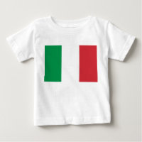Baby T-Shirt med Flagga av Italien