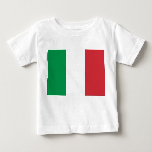 Baby T-Shirt med Flagga av Italien (Framsida)