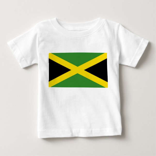 Baby T-Shirt med Flagga av Jamaica (Framsida)