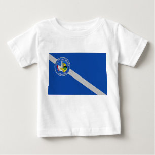 Baby T-Shirt med Flagga av Las Vegas City, USA