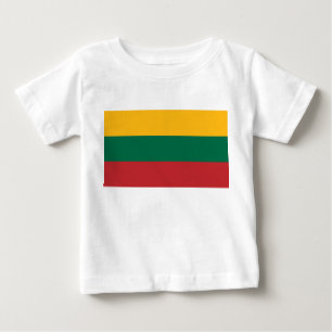 Baby T-Shirt med Flagga av Litauen