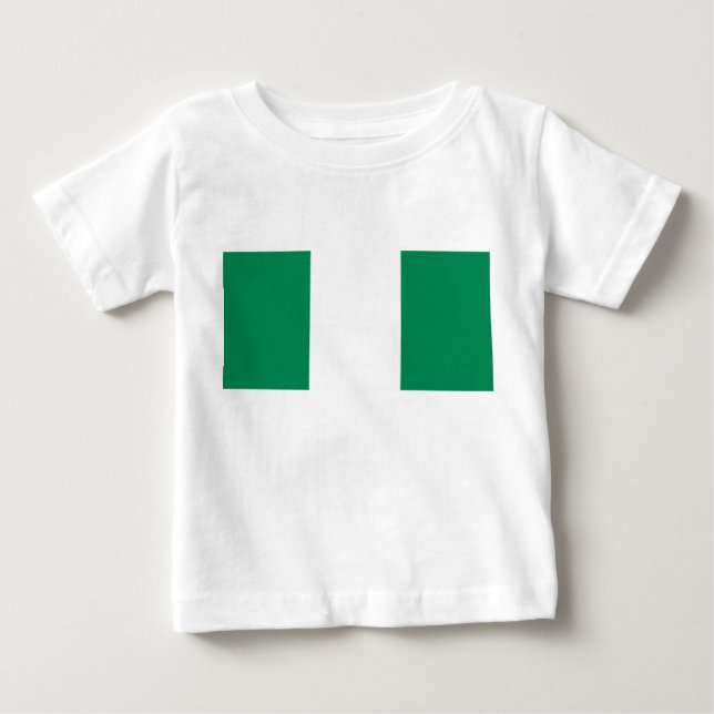 Baby T-Shirt med Flagga av Nigeria (Framsida)