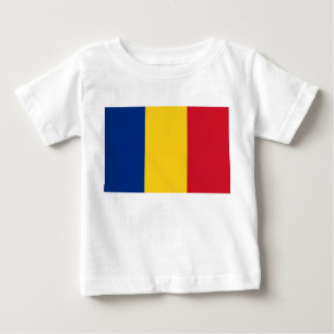 Baby T-Shirt med Flagga av Rumänien