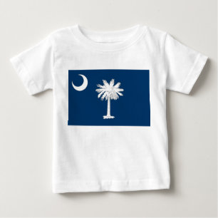 Baby T Shirt med Flagga av South Carolina