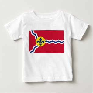 Baby T-Shirt med Flagga av St Louis, Missouri