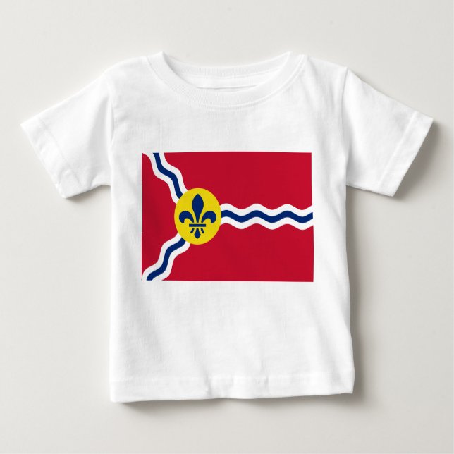 Baby T-Shirt med Flagga av St Louis, Missouri (Framsida)