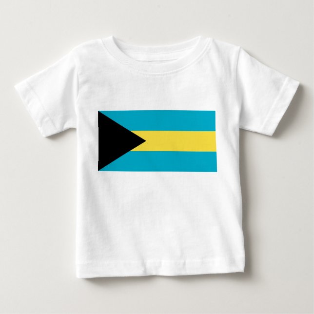 Baby T-Shirt med Flagga Bahamas (Framsida)