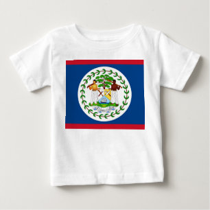 Baby T-Shirt med Flagga Belize