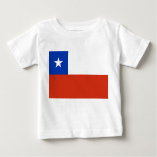 Baby T-Shirt med Flagga Chile