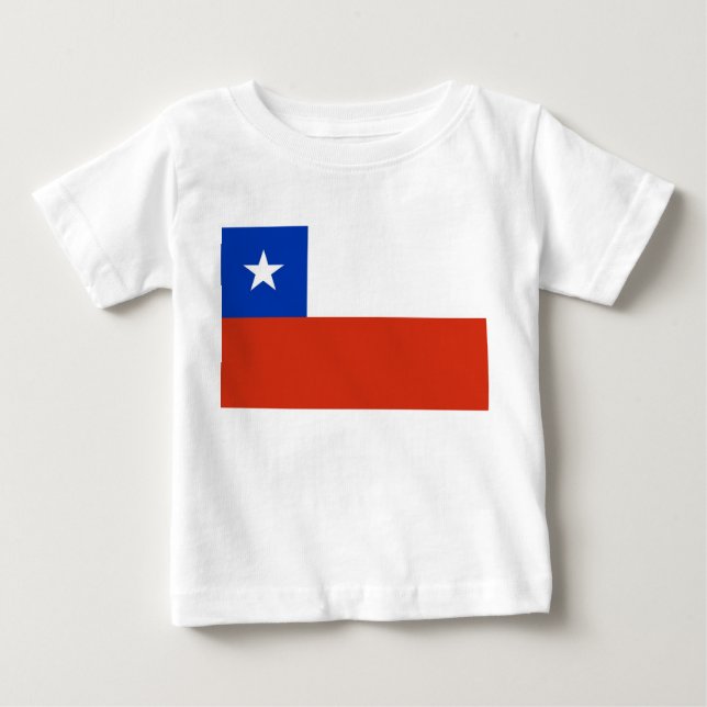 Baby T-Shirt med Flagga Chile (Framsida)