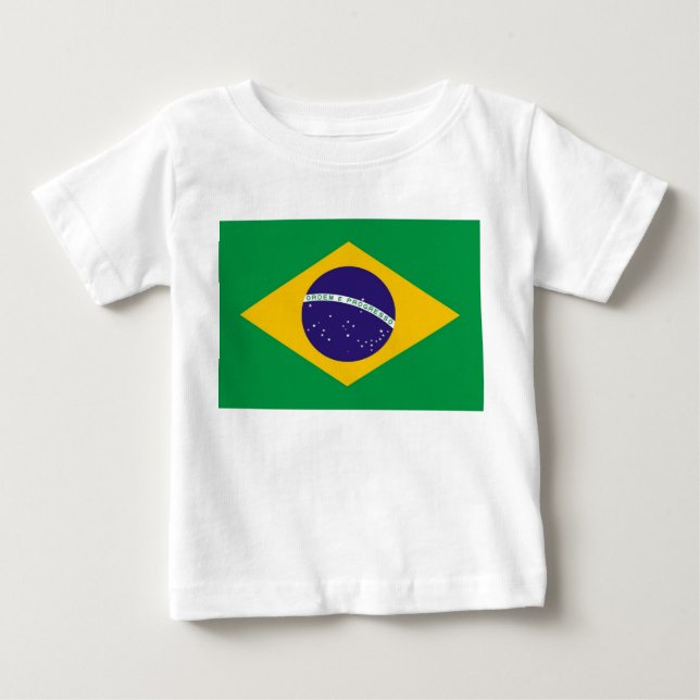Baby T-Shirt med Flagga från Brasilien (Framsida)