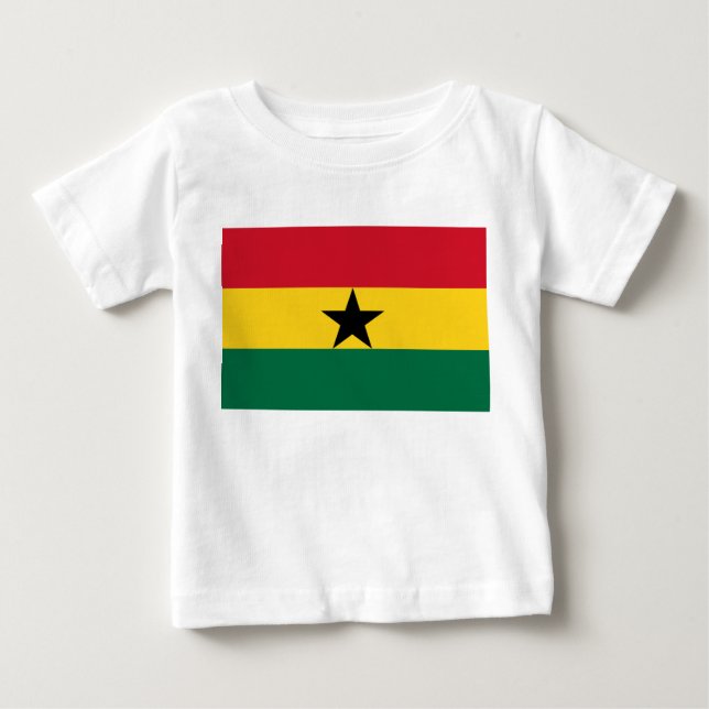 Baby T-Shirt med Flagga Ghana (Framsida)