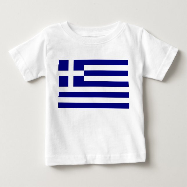 Baby T-Shirt med Flagga Grekland (Framsida)