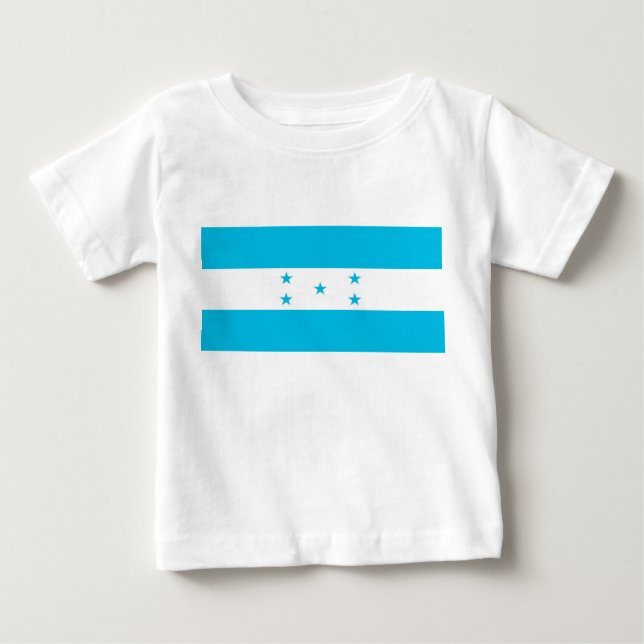 Baby T-Shirt med Flagga Honduras (Framsida)