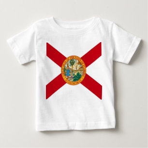 Baby T Shirt med Flagga i Florida