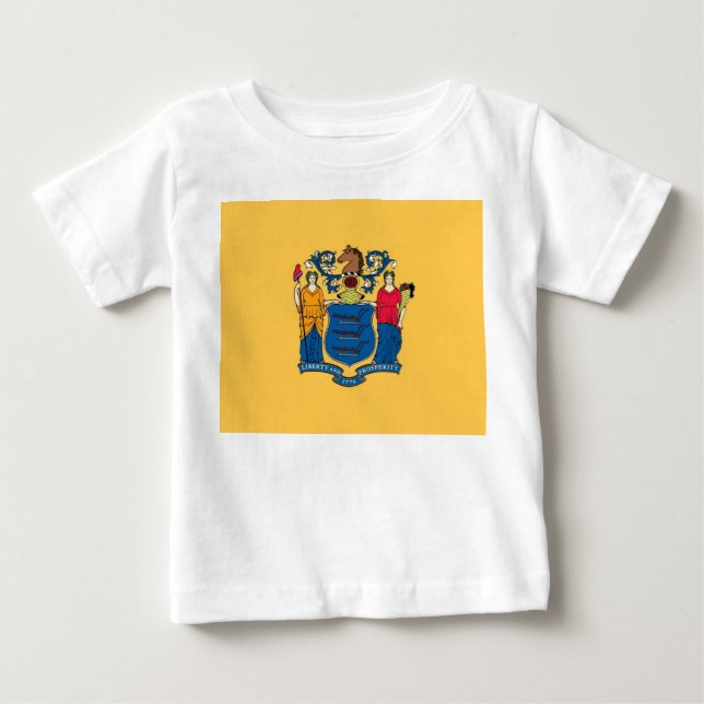 Baby T Shirt med Flagga i New jersey, USA (Framsida)