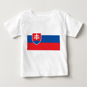 Baby T-Shirt med Flagga i Slovakien