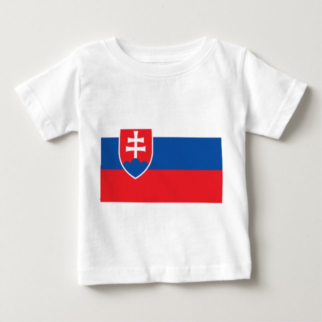 Baby T-Shirt med Flagga i Slovakien (Framsida)