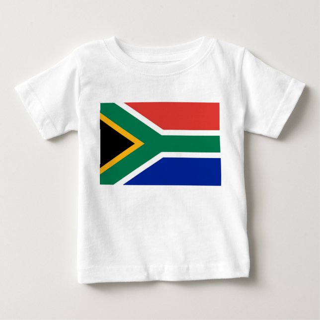 Baby T-Shirt med Flagga i södra Afrikan (Framsida)