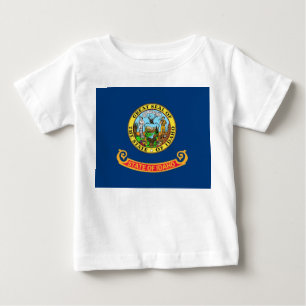Baby T Shirt med Flagga Idaho