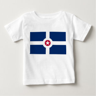 Baby T-Shirt med Flagga Indianapolis City, USA