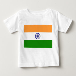 Baby T-Shirt med Flagga Indien