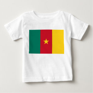 Baby T-Shirt med Flagga Kamerun