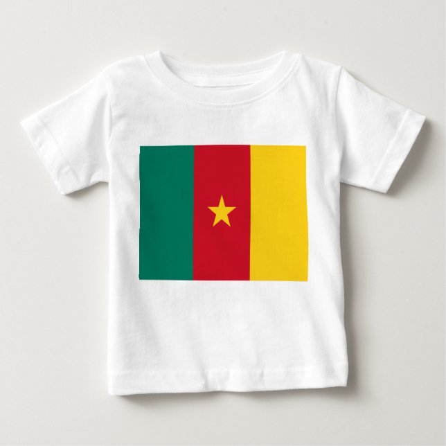 Baby T-Shirt med Flagga Kamerun (Framsida)