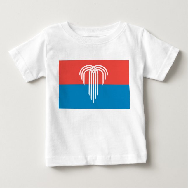 Baby T-Shirt med Flagga Kansas City (Framsida)