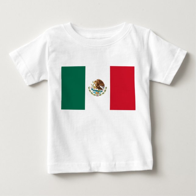 Baby T-Shirt med Flagga Mexiko (Framsida)