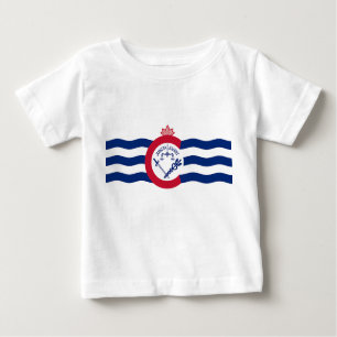 Baby T-Shirt med Flagga of Cincinnati City, USA
