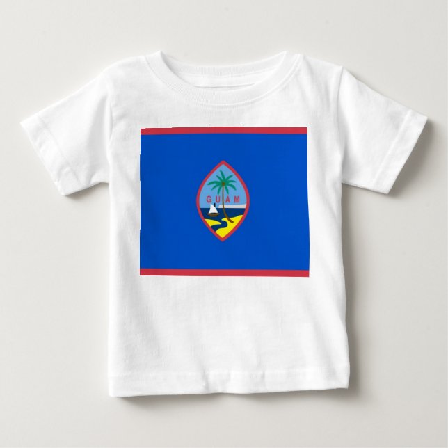 Baby T Shirt med Flagga of Guam, USA (Framsida)