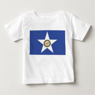 Baby T-Shirt med Flagga of Houston, USA