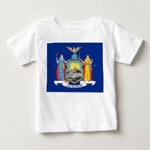 Baby T Shirt med Flagga of New York, USA
