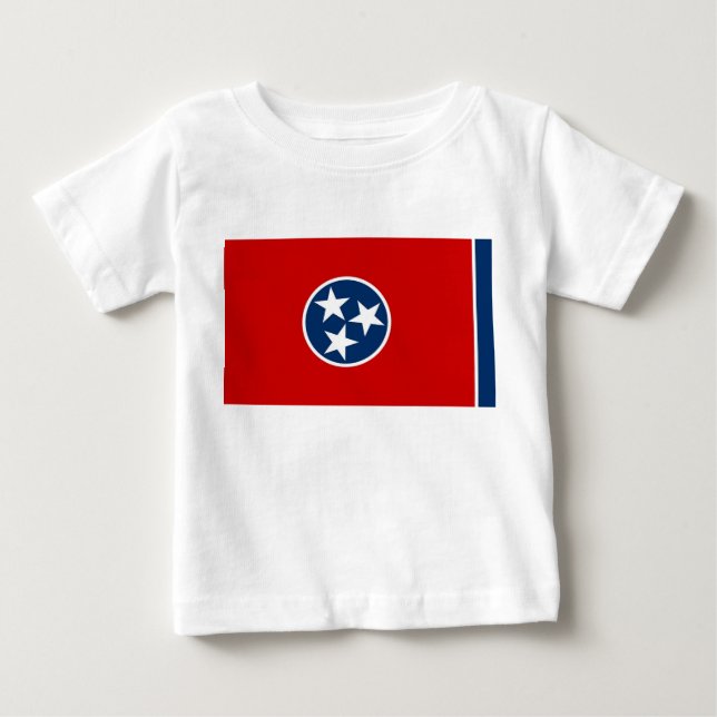 Baby T Shirt med Flagga of Tennessee, USA (Framsida)