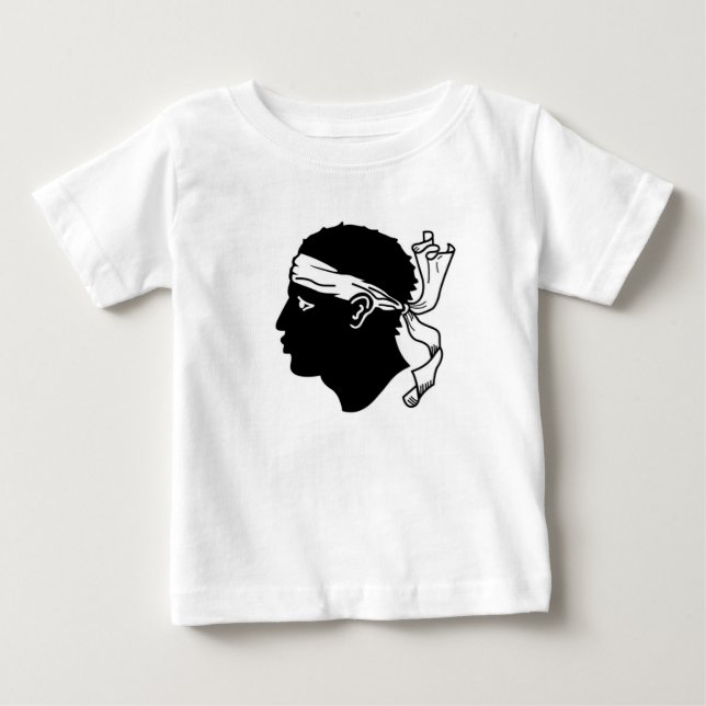 Baby T-Shirt med Flagga på Korsika (Framsida)