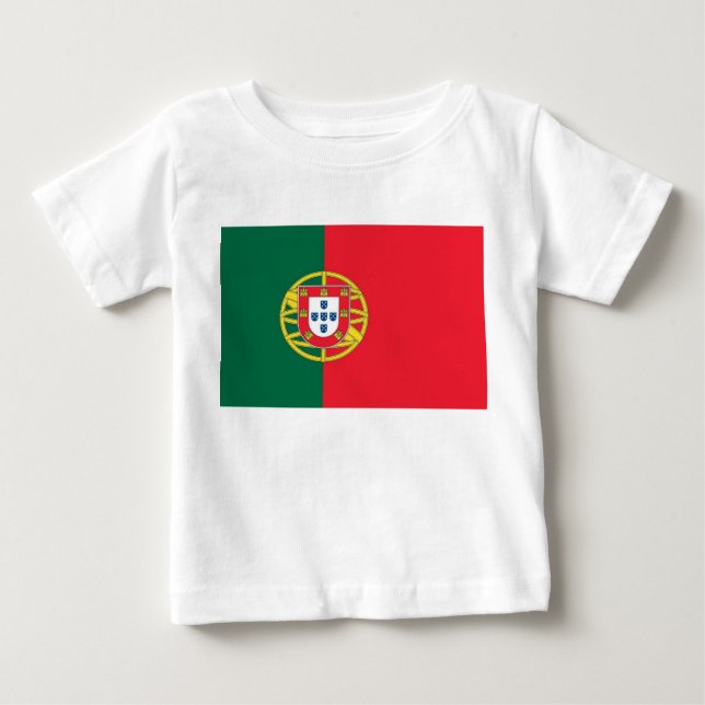 Baby T-Shirt med Flagga Portugal (Framsida)