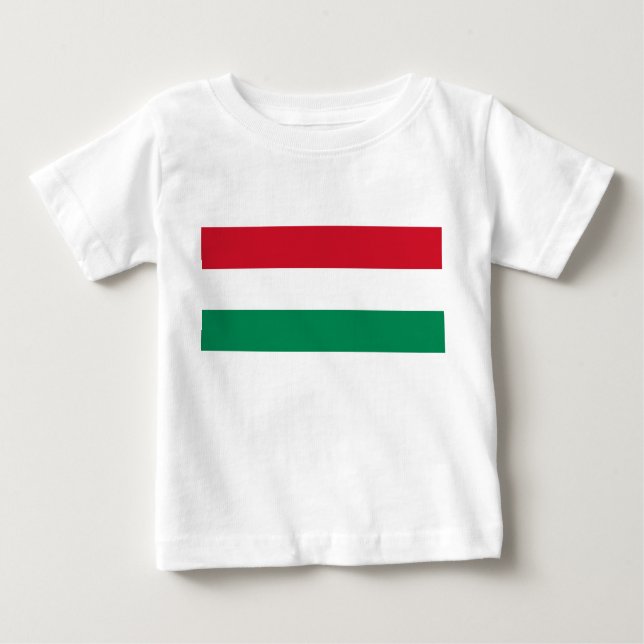 Baby T-Shirt med Flagga Ungern (Framsida)