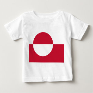 Baby T-Shirt med Grönlands Flagga