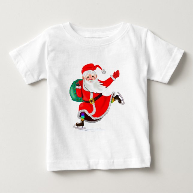 Baby T-shirt med Jultomten - jul (Framsida)