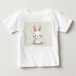 baby t-shirt med kaninillustration