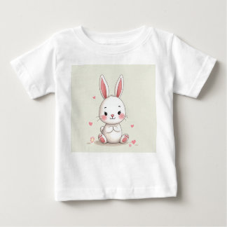 baby t-shirt med kaninillustration