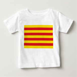 Baby T-Shirt med Kataloniens Flagga